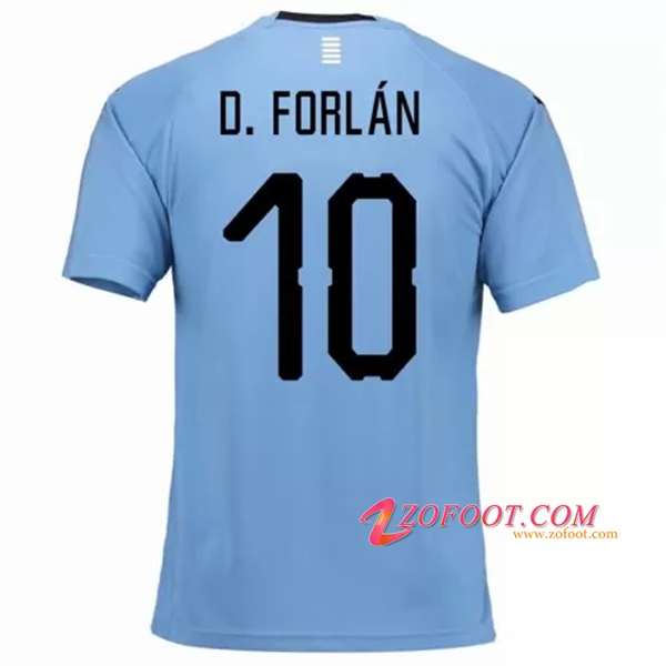 Maillot Equipe Foot de Uruguay (D.Forlán 10) 2018/2019 Domicile
