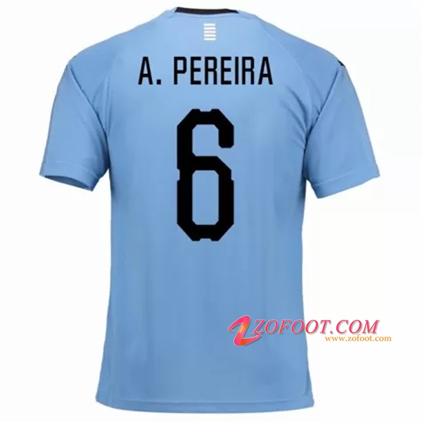 Maillot Equipe Foot de Uruguay (A.Pereira 6) 2018/2019 Domicile