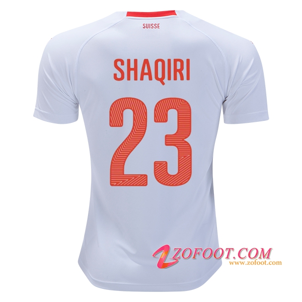 Maillot Equipe Foot de Suisse 2018/2019 (SHAQIRI 23) Exterieur
