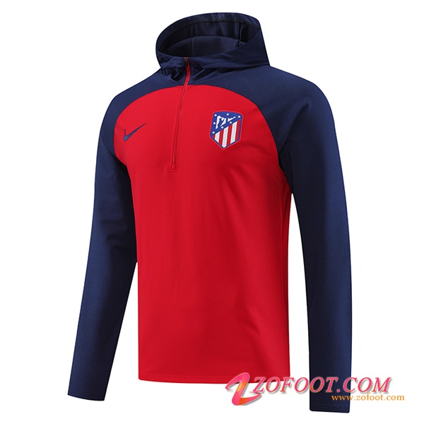 Sweatshirt Training Capuche Atletico Madrid Rouge 2023/2024