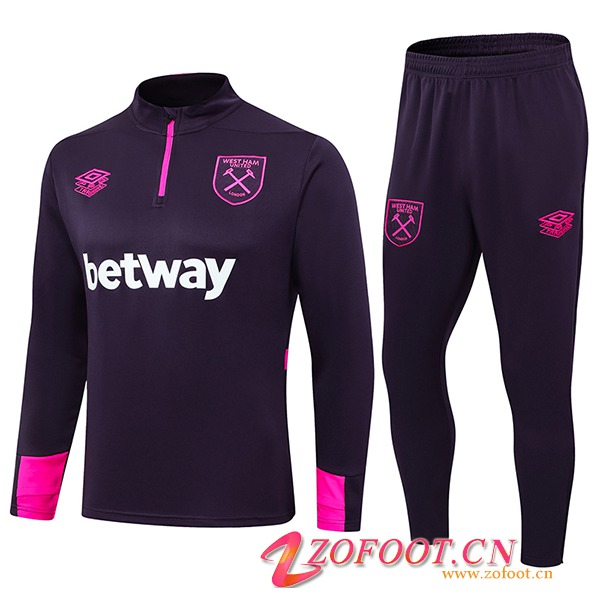 Ensemble Survetement de Foot West Ham Pourpre 2024/2025